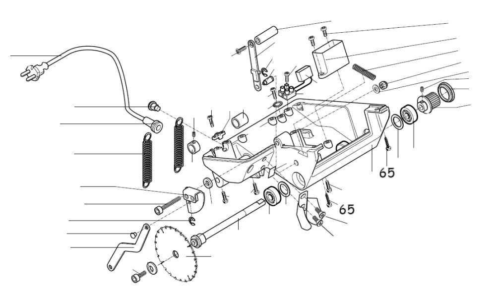 PROXXON 27160-65 Schraube für Kappgerät- und Gehrungssäge KGS80