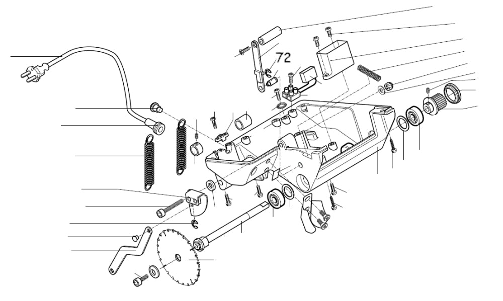 PROXXON 27160-72 Sicherungsring für Kappgerät- und Gehrungssäge KGS80