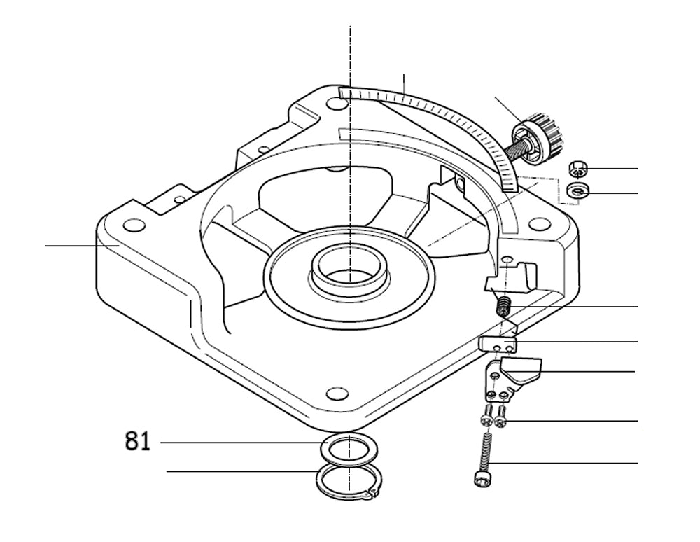 PROXXON 27160-81 Distanzring für Kappgerät- und Gehrungssäge KGS80