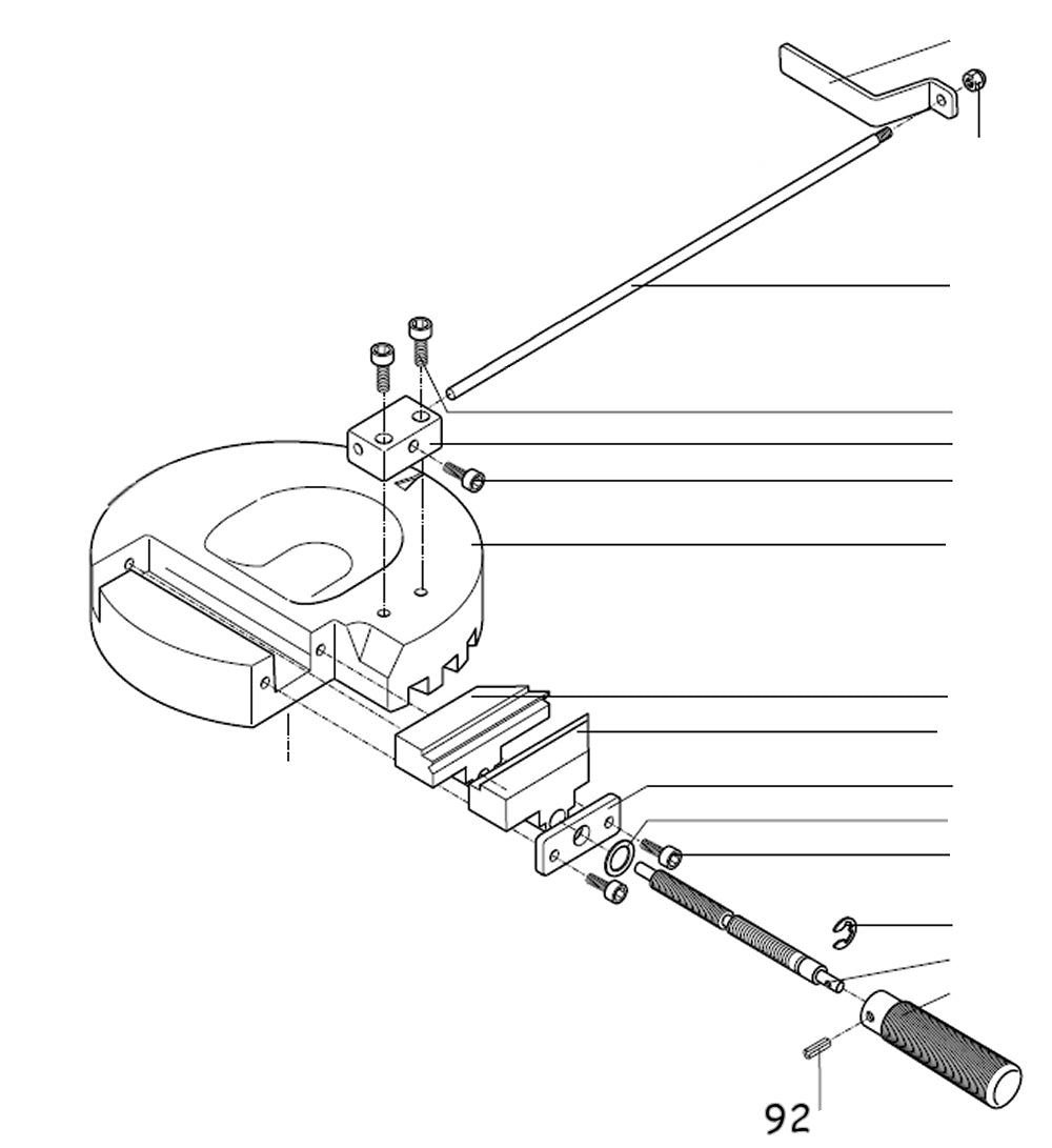PROXXON 27160-92 Stift für Kappgerät- und Gehrungssäge KGS80