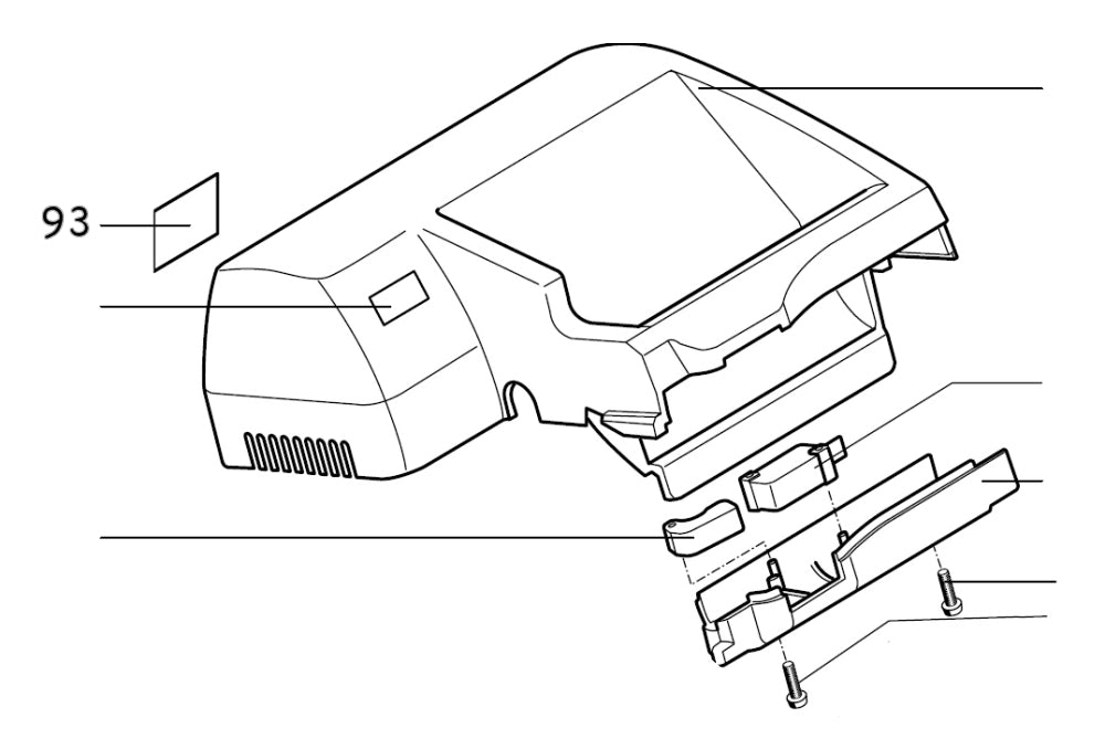 PROXXON 27160-93 Typenschild für Kappgerät- und Gehrungssäge KGS80