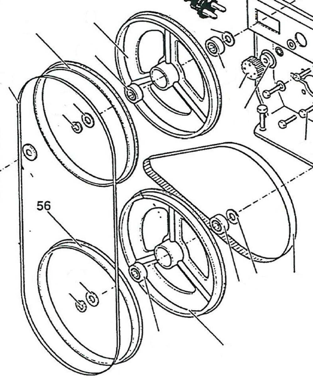 PROXXON 27170-56 Gummiring schwarz für Bandsäge MBS230/e