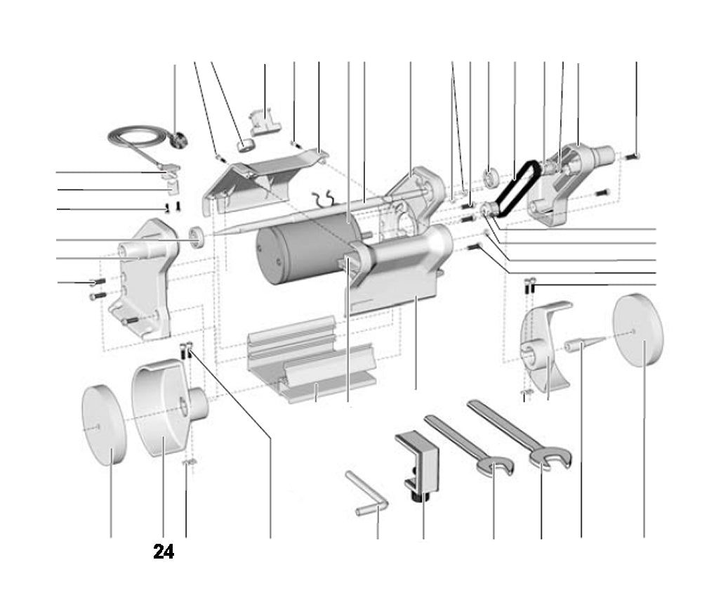 PROXXON 27180-24 Schutzhaube links für Poliermaschine PM 100 / PM100