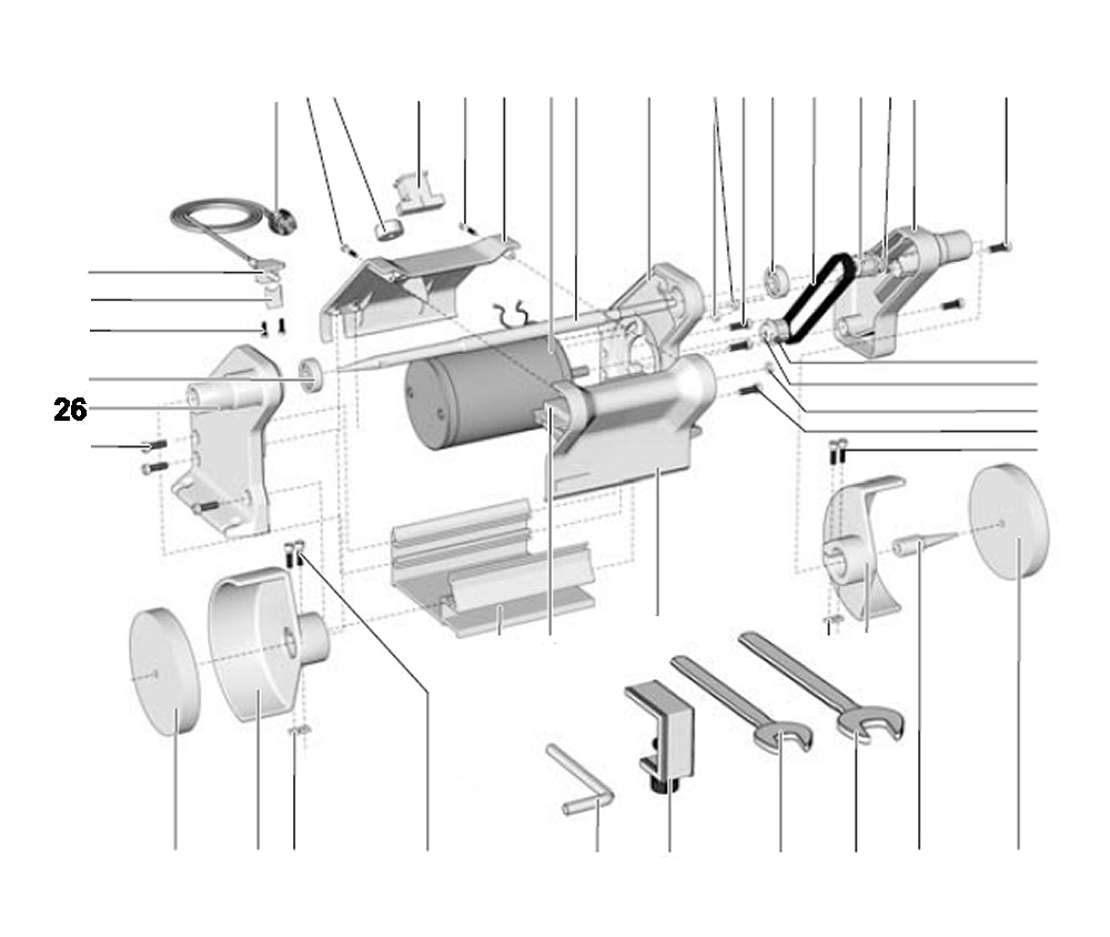PROXXON 27180-26 Seitenteil links für Poliermaschine PM 100 / PM100