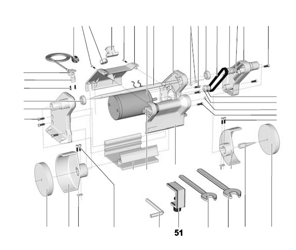 PROXXON 27180-51 Schraubzwinge für Poliermaschine PM 100 / PM100