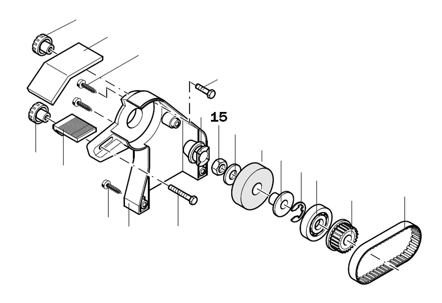 PROXXON 28030-15 Mutter M 8 (Linksgewinde) für Schleif- und Poliergerät SP/E