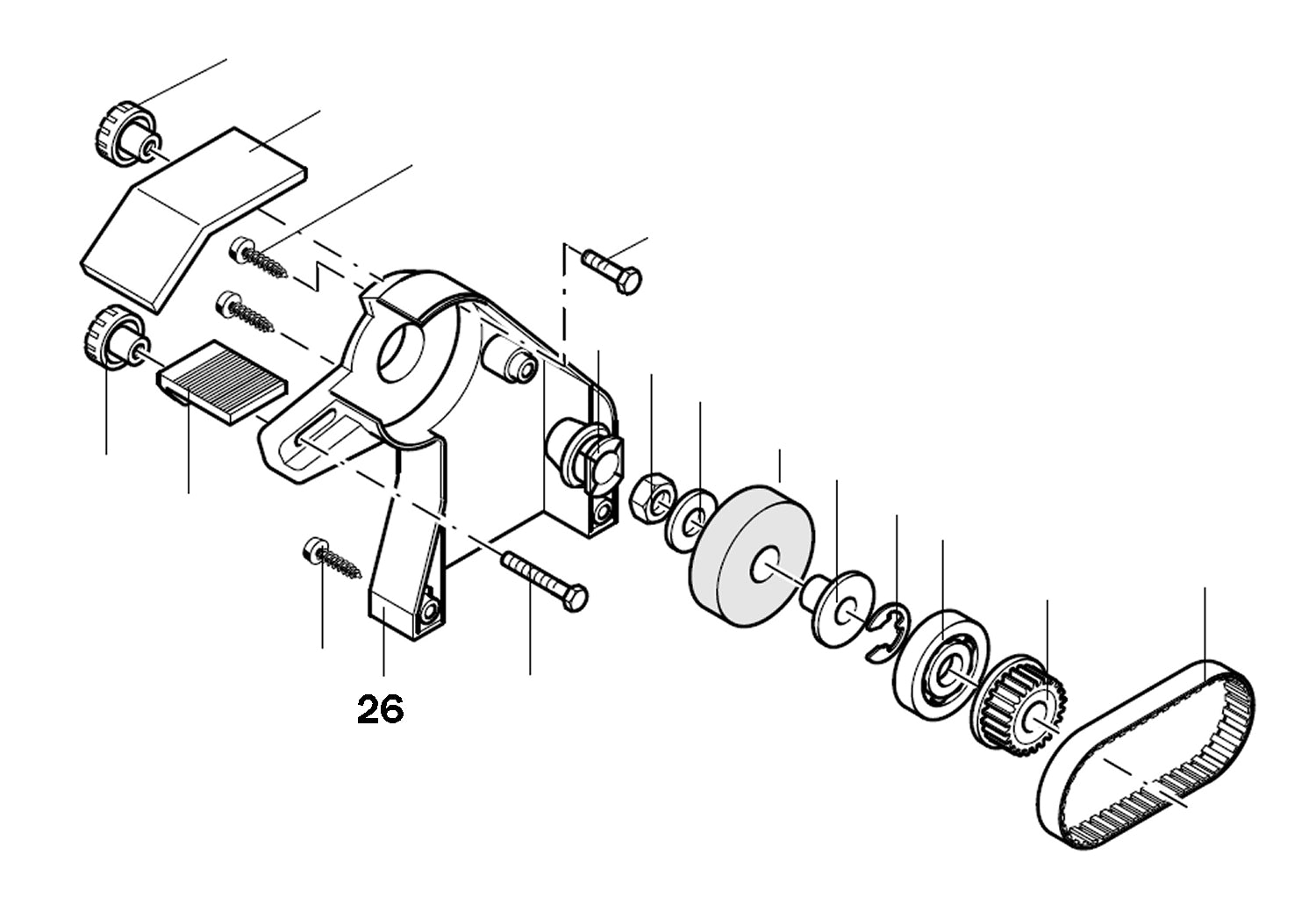 PROXXON 28030-26 Gehäuseabdeckung links für Schleif- und Poliergerät SP/E