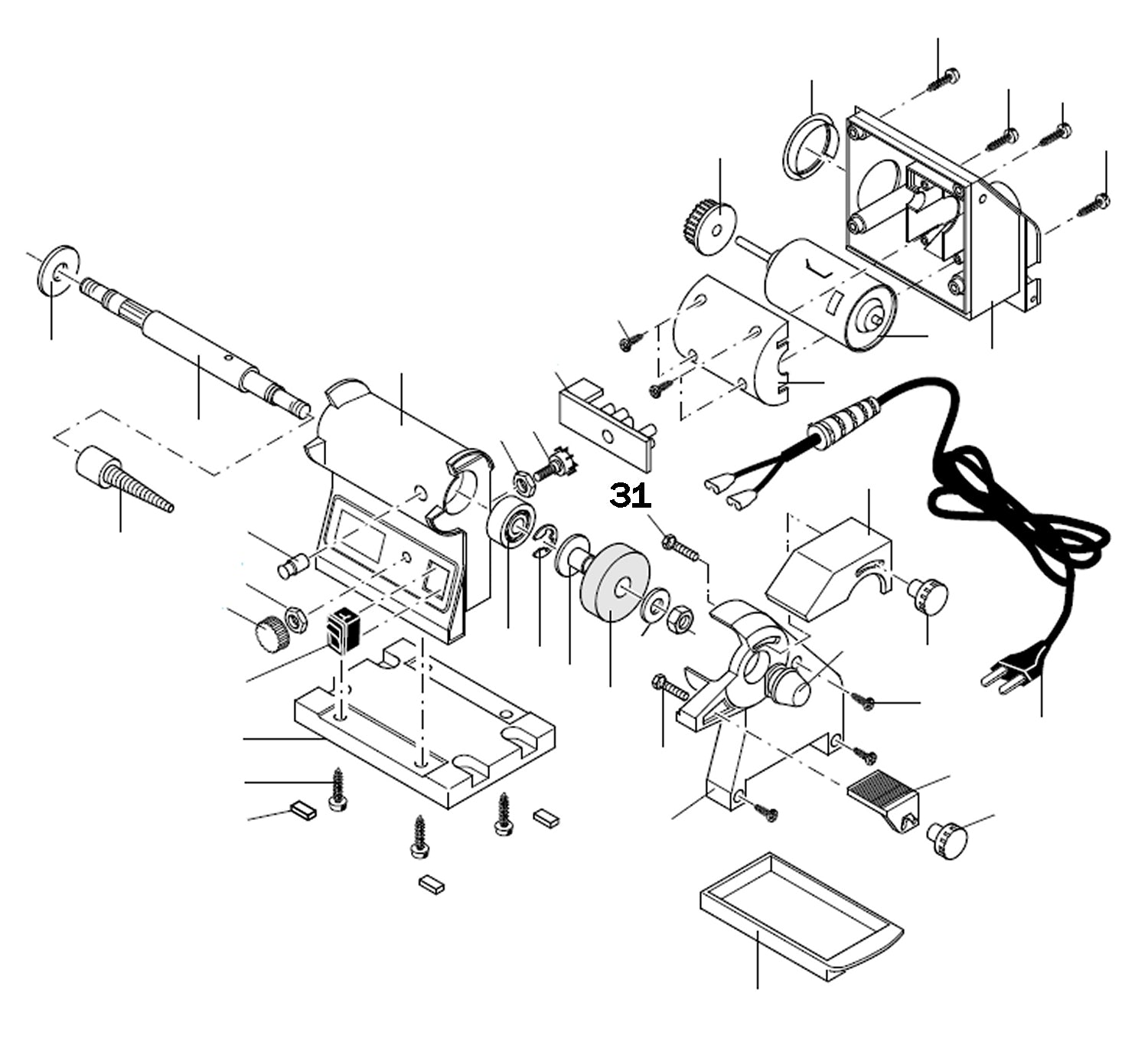 PROXXON 28030-31 Schraube für Schleif- und Poliergerät SP/E