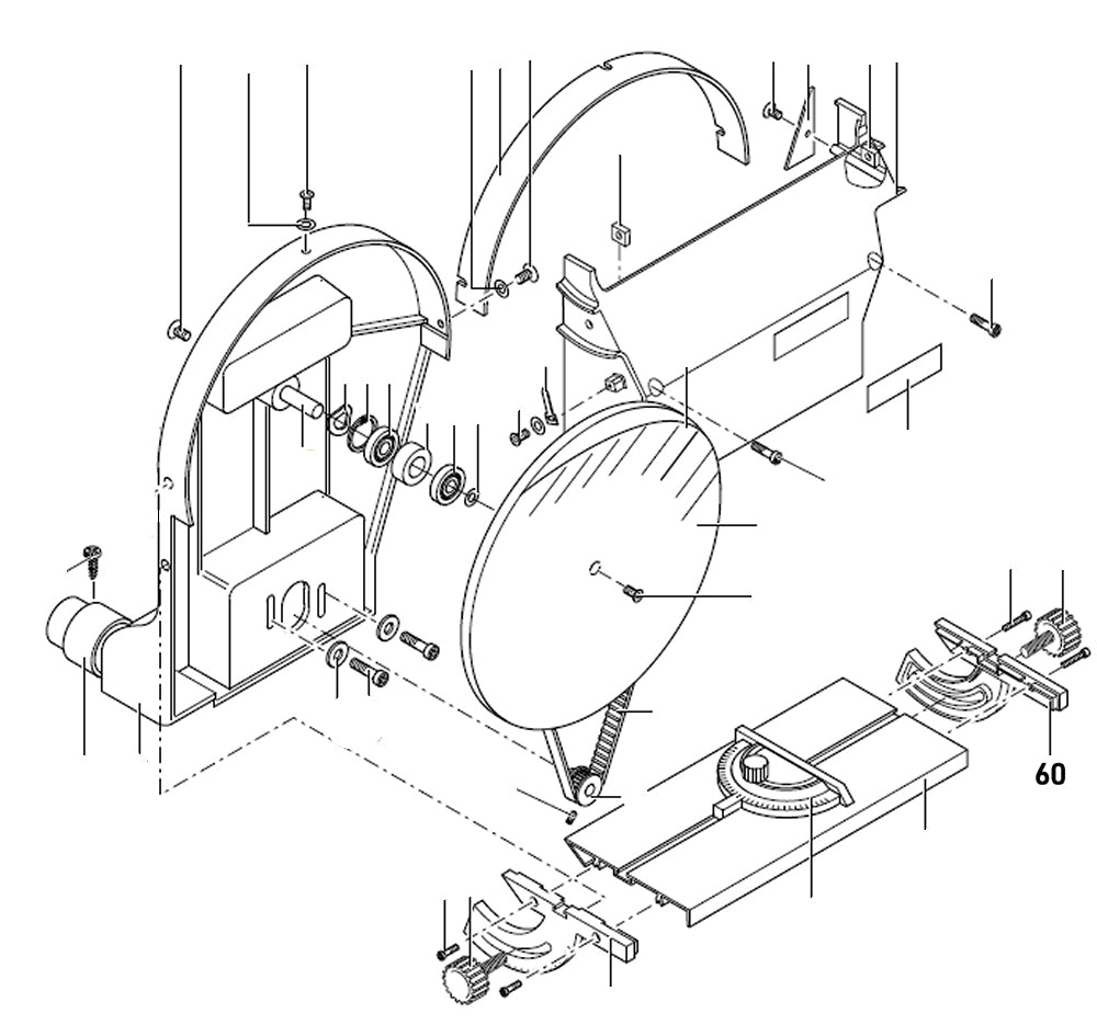 PROXXON 28060-60 Tischführung rechts ohne Skala für Tellerschleifgerät TSG250/e