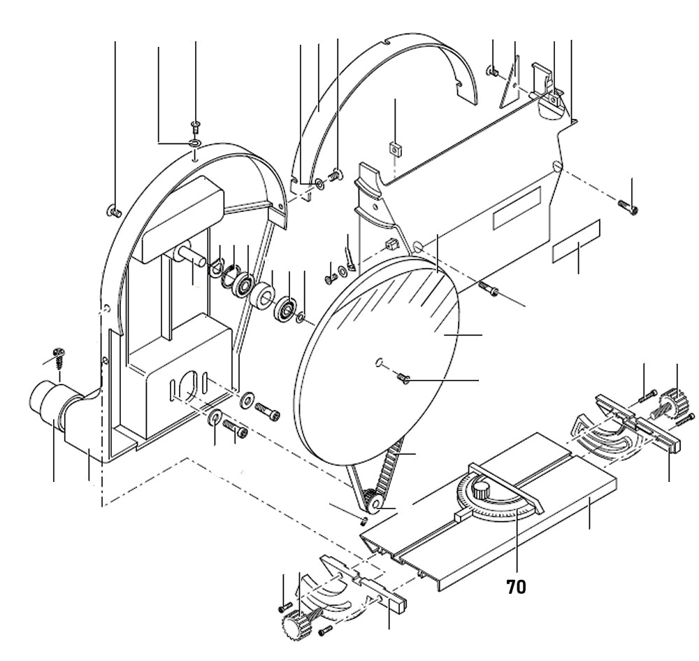 PROXXON 28060-70 Winkelanschlag komplett für Tellerschleifgerät TSG250/e