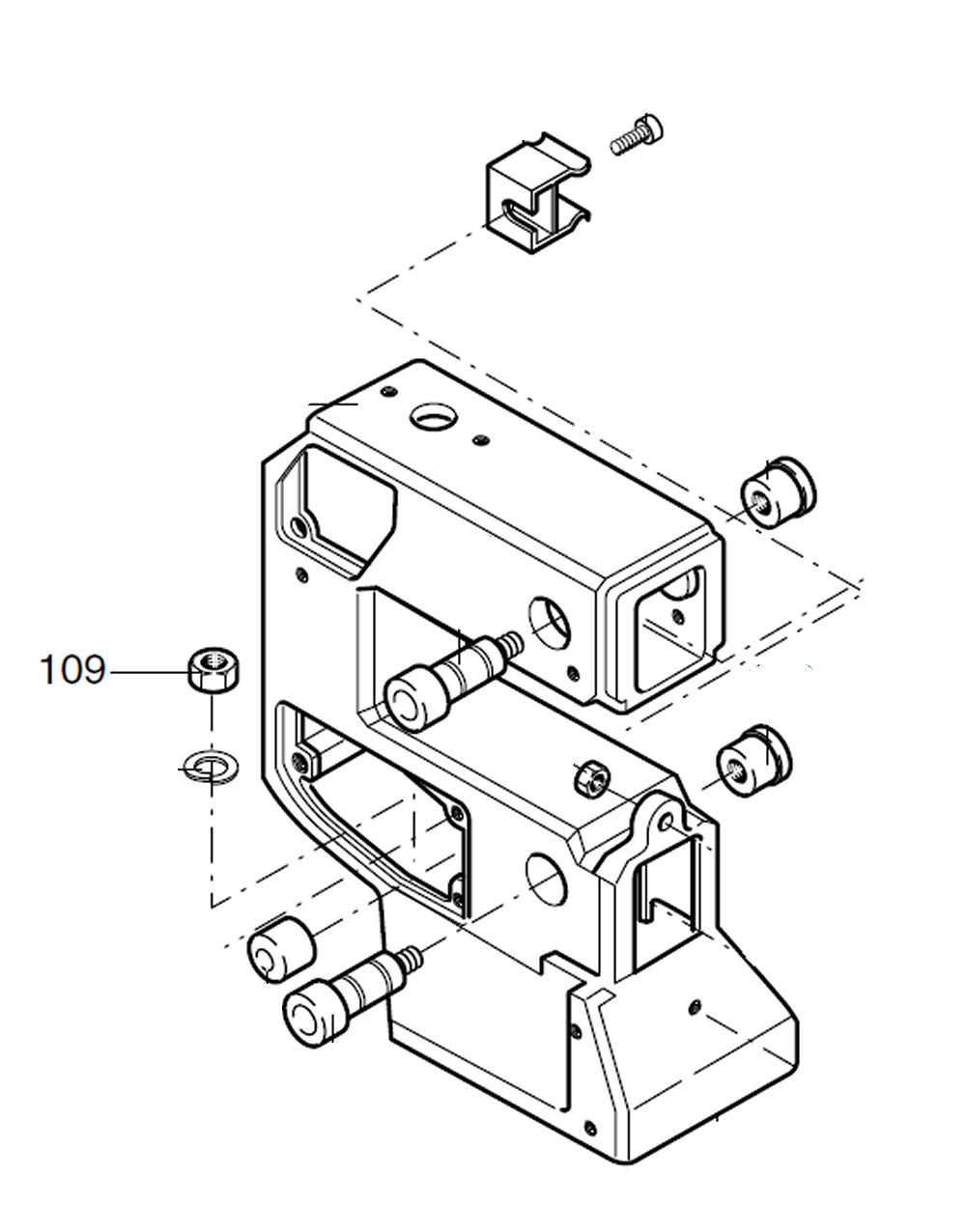 PROXXON 28092-109 Sechskantmutter für Dekupiersäge DSH