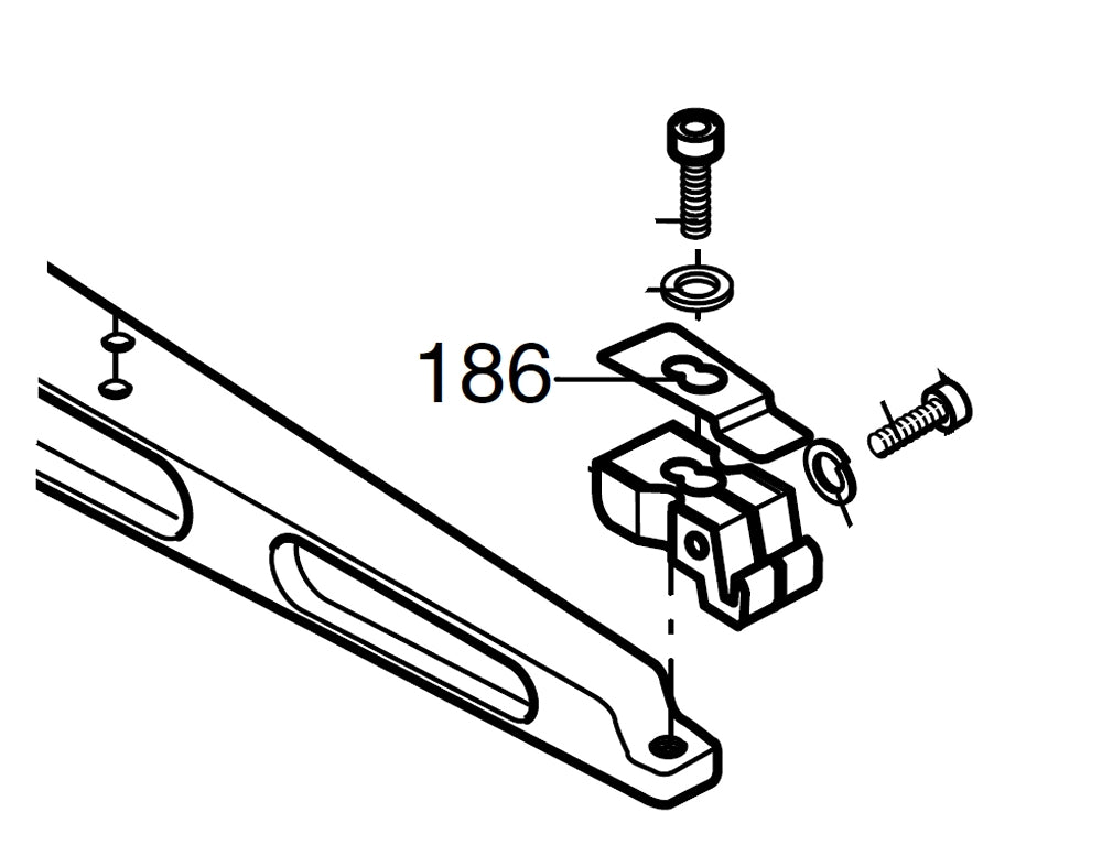 PROXXON 28092-186 Anschlagblech für Sägeblatt für Dekupiersäge DSH