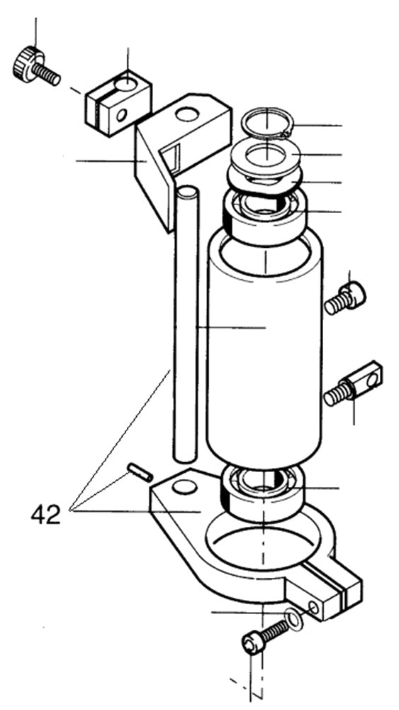 PROXXON 28128-42 Flansch mit Stift und Stab für Tischbohrmaschine TBM220