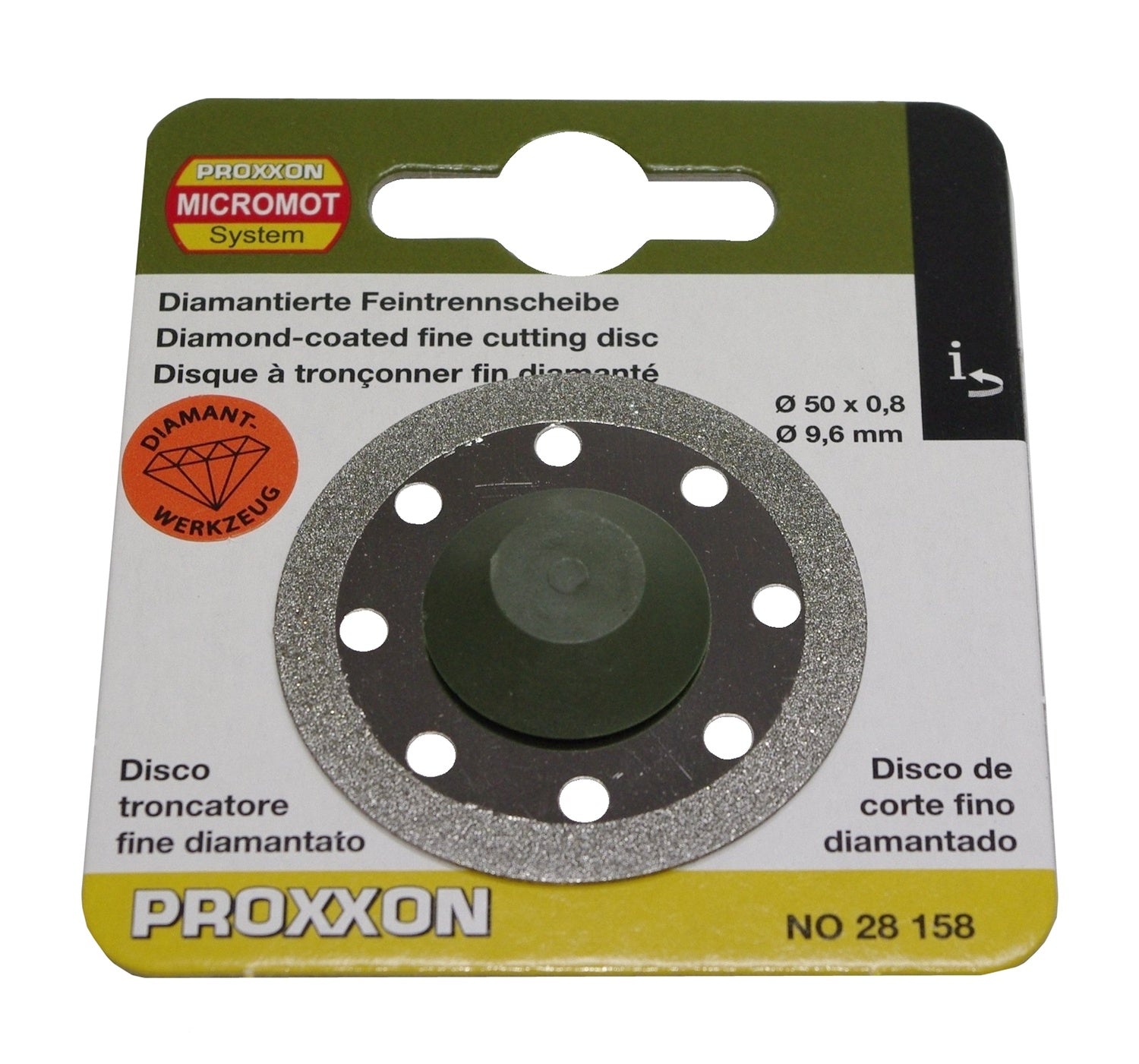 PROXXON 28158 Diamantierte Feintrennscheibe Ø50 x Ø9,6 x 0,8mm für LHW LHW/A