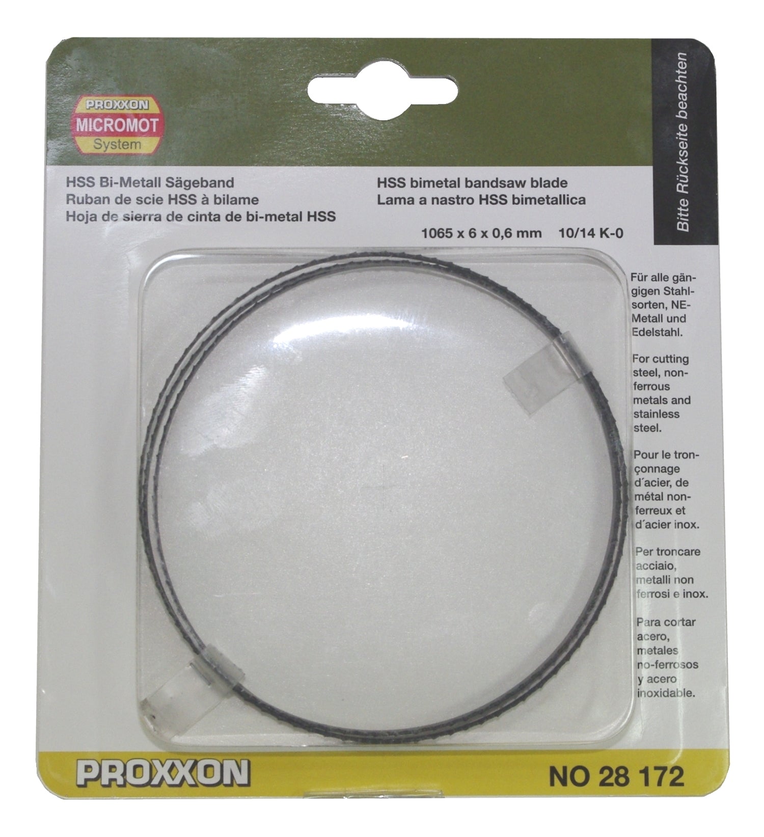 PROXXON 28172 Bandsägeblatt - HSS Bi-Metall für Proxxon Bandsäge
