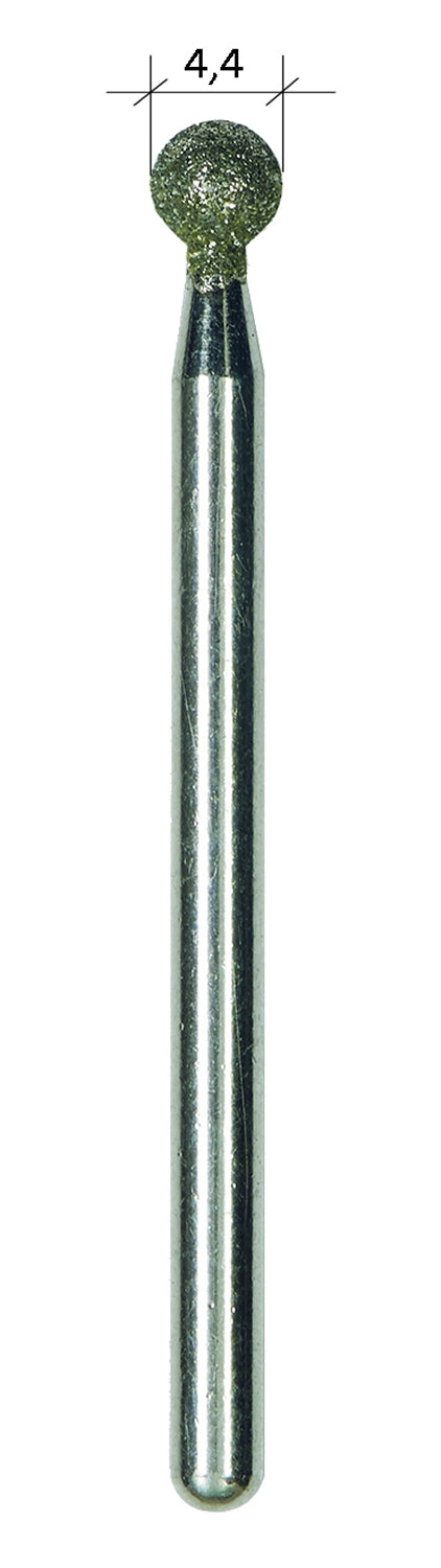 PROXXON 28226 Diamantschleifstifte Form Kugel 4,4mm 2 Stück