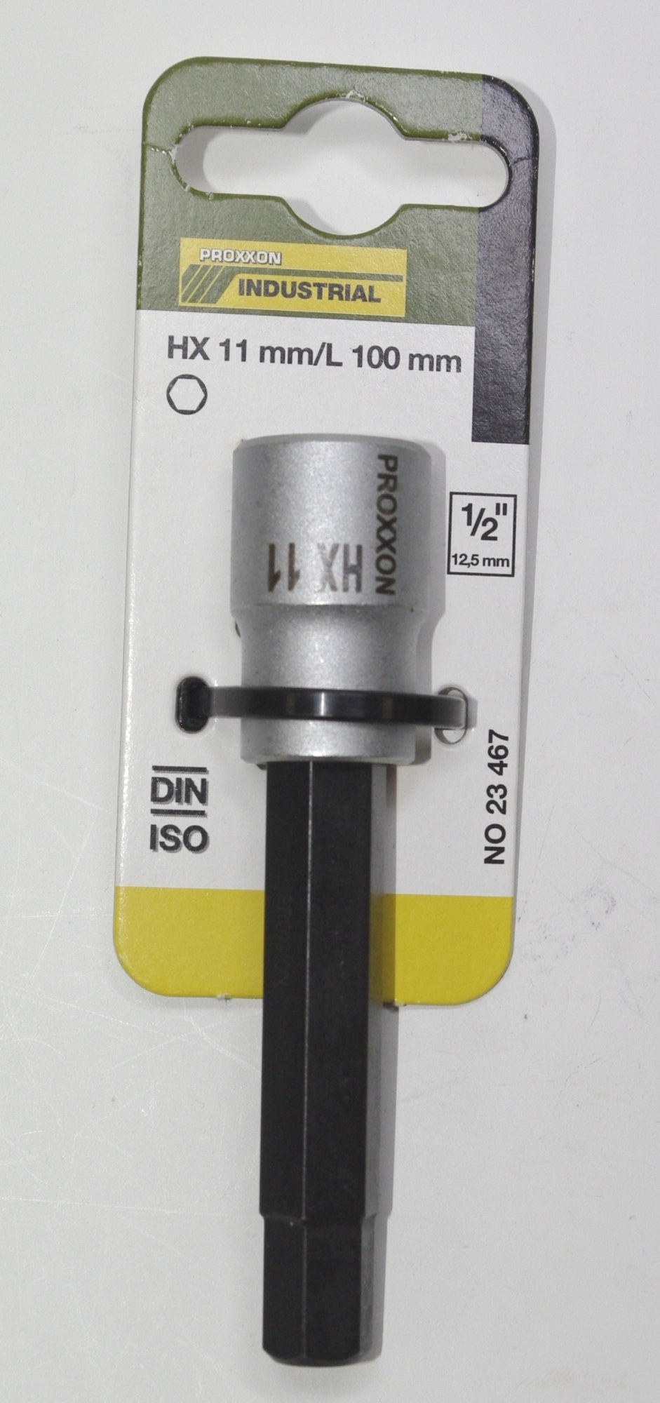 PROXXON 23467 Innensechskant Einsatz HX11 11mm, Länge 100mm Antrieb 12,5mm (1/2")