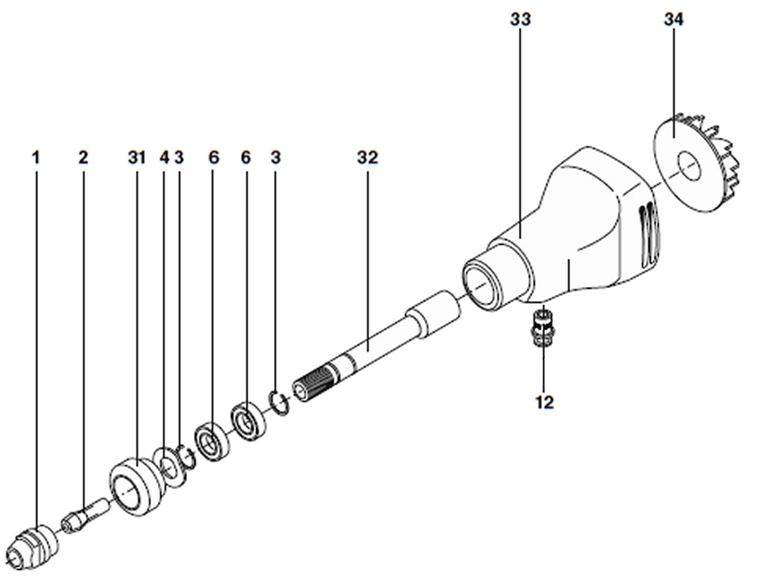 PROXXON 28481-100 Kopf komplett für Industriebohrschleifer IBS/E