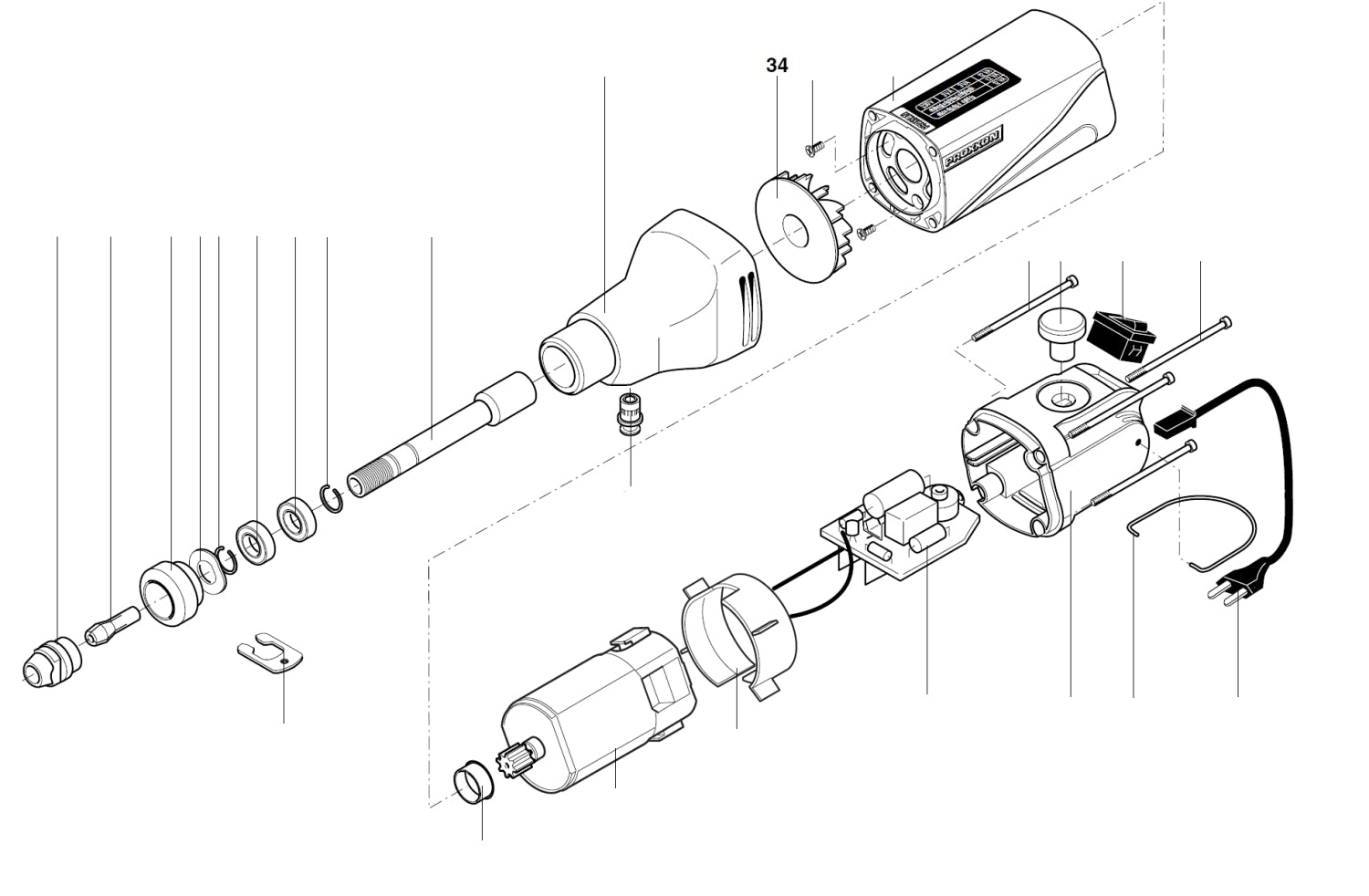 PROXXON 28481-34 Lüfter für Industriebohrschleifer IBS/E