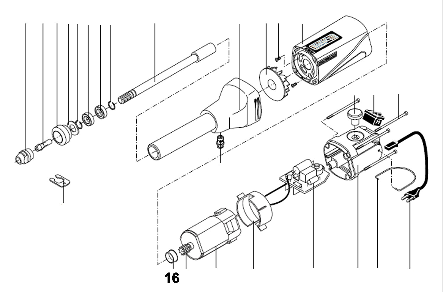 PROXXON 28485-16 Motor Zentrierring für Langhalsbohrschleifer LBS/E