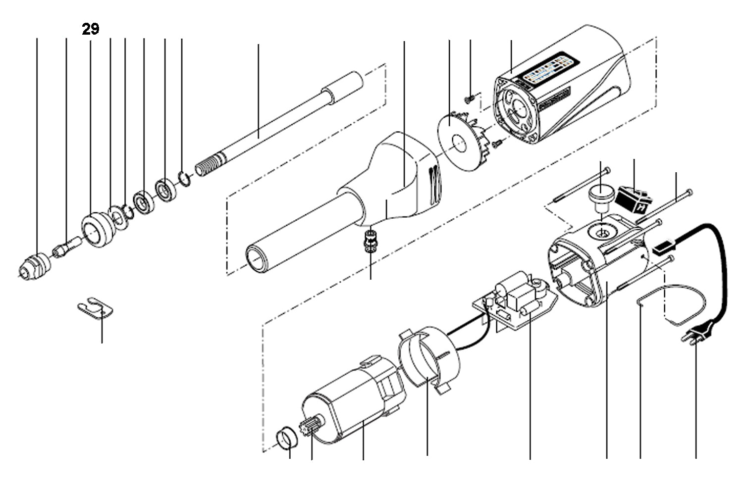 PROXXON 28485-29 Mutter für Langhalsbohrschleifer LBS/E
