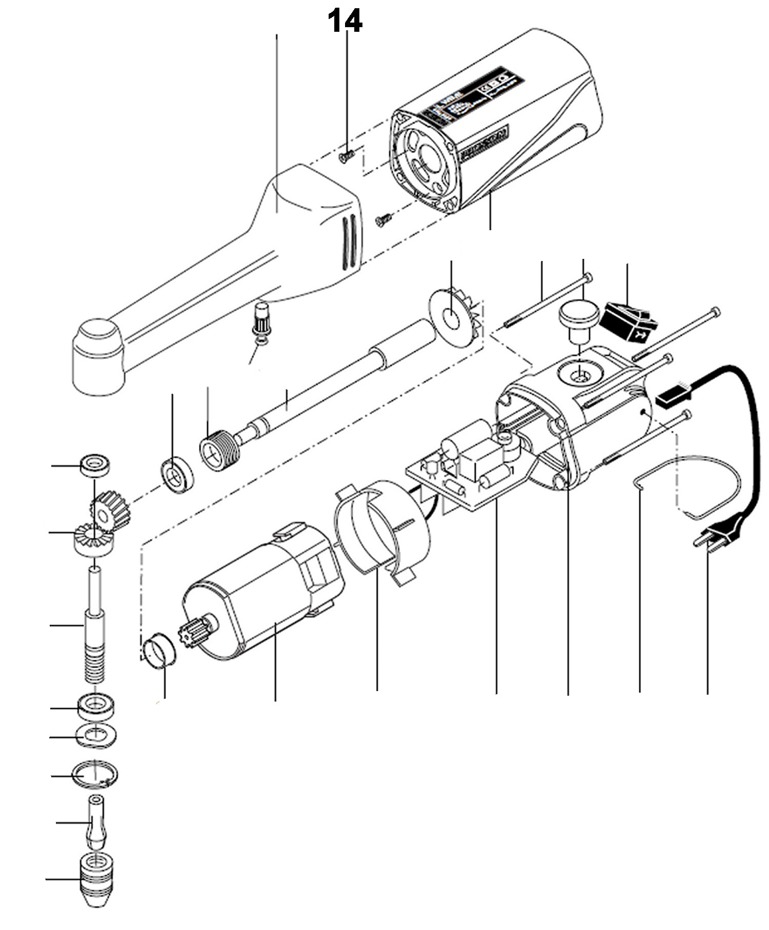 PROXXON 28492-14 Motorbefestigungsschraube für Langhals Winkelbohrmaschine LWB/E