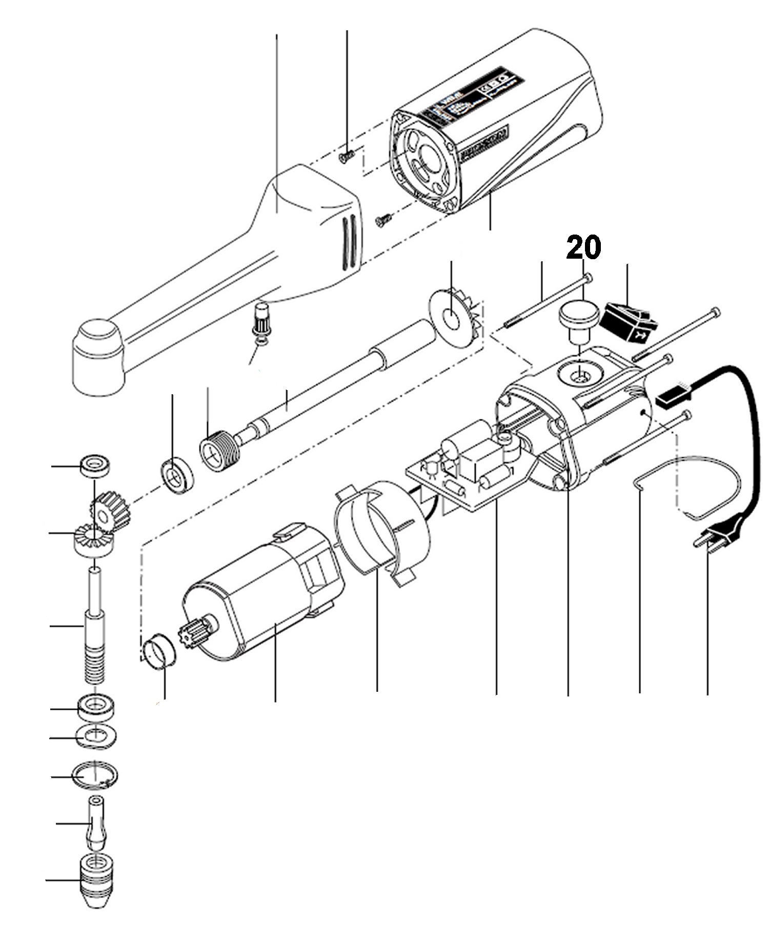 PROXXON 28492-20 Regelknopf für Langhals Winkelbohrmaschine LWB/E