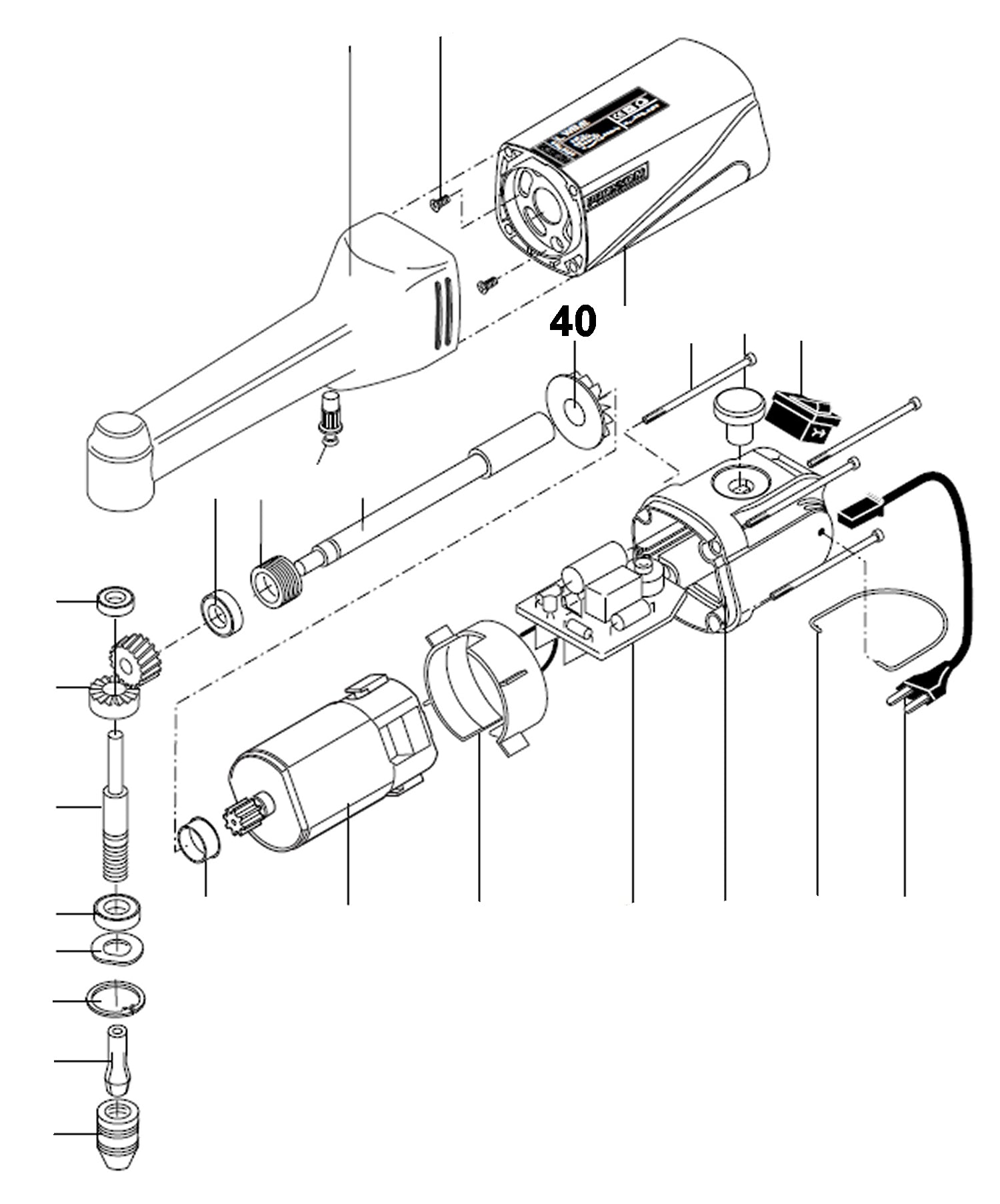 PROXXON 28492-40 Lüfter für Langhals Winkelbohrmaschine LWB/E