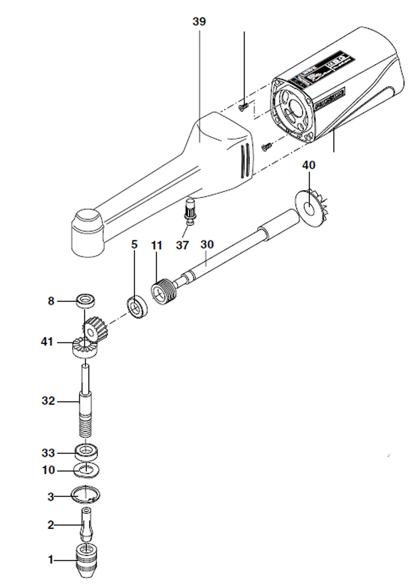 PROXXON 28492-100 Kopf komplett für Langhals Winkelbohrmaschine LWB/E 230 Volt