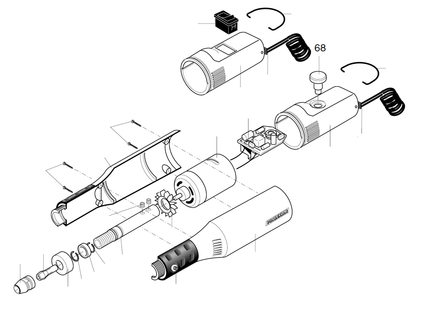 PROXXON 28510-68 Regelknopf Drehzahlregelung für MICROMOT 40 50 60