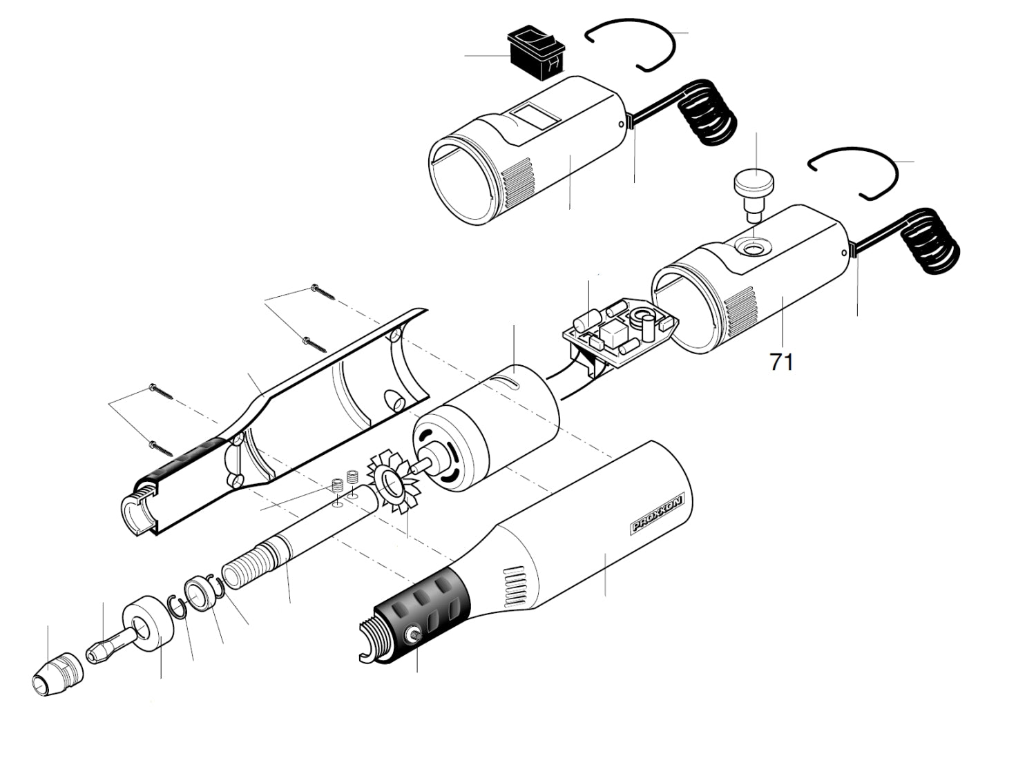 PROXXON 28510-71 Gehäusekappe für MICROMOT 50e & 40e