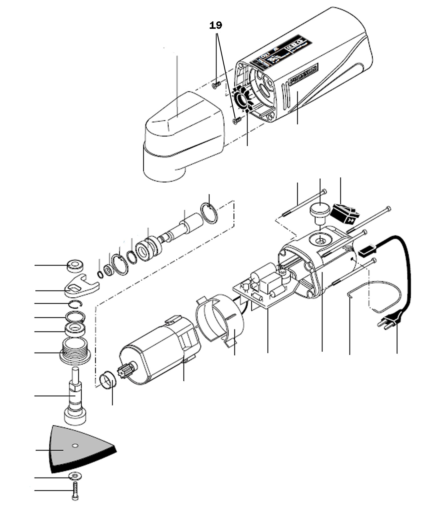 PROXXON 28520-19 Befestigungsschraube Ersatzteil OZI/E