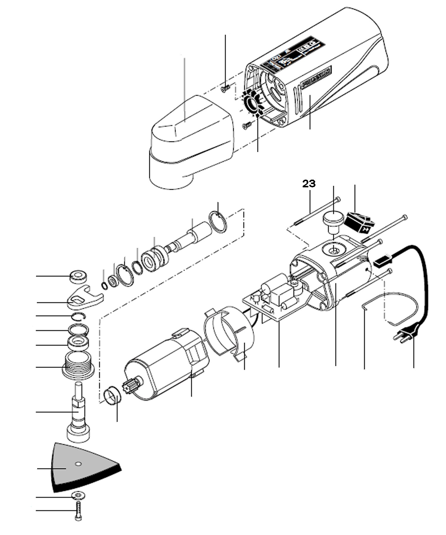PROXXON 28520-23 Gehäuseschraube Ersatzteil OZI/E