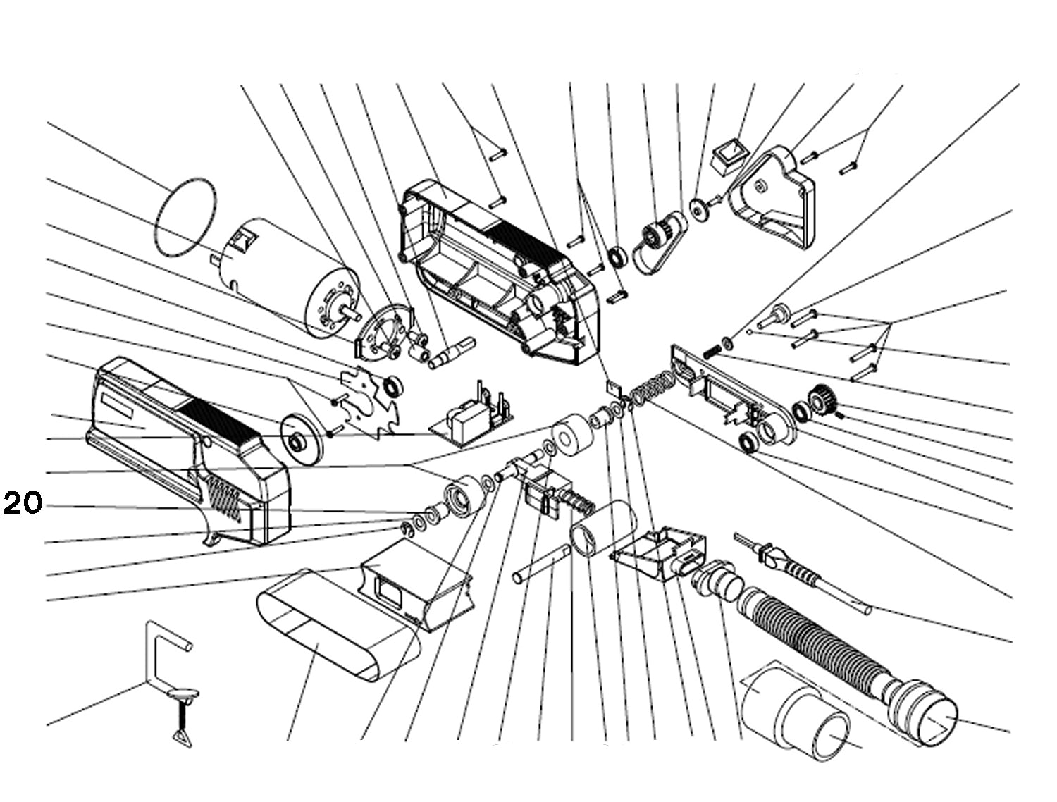 PROXXON 28526-20 Lagerbuchse Rolle vorn für Blockbandschleifer BBS/S