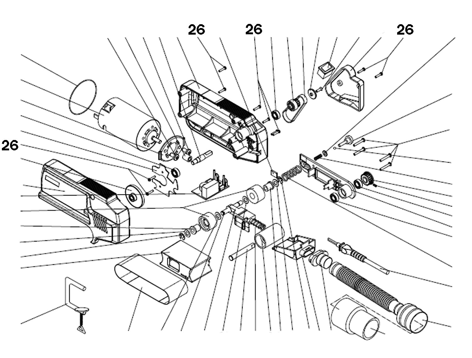 PROXXON 28526-26 Schraube für Blockbandschleifer BBS/S