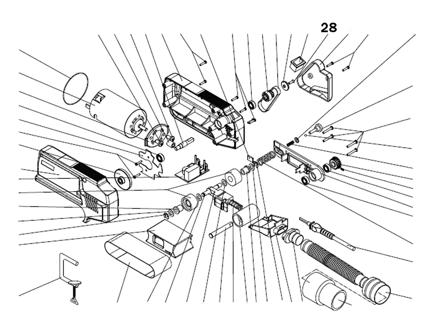 PROXXON 28526-28 Schraube für Blockbandschleifer BBS/S