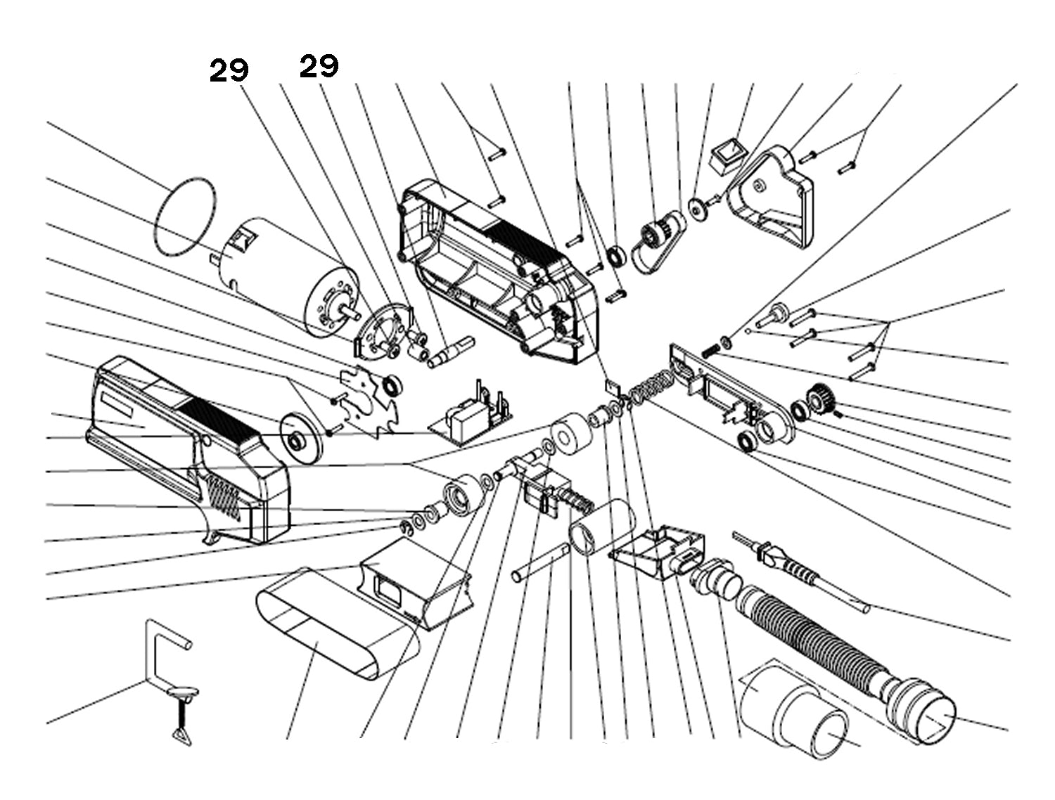 PROXXON 28526-29 Schraube für Blockbandschleifer BBS/S