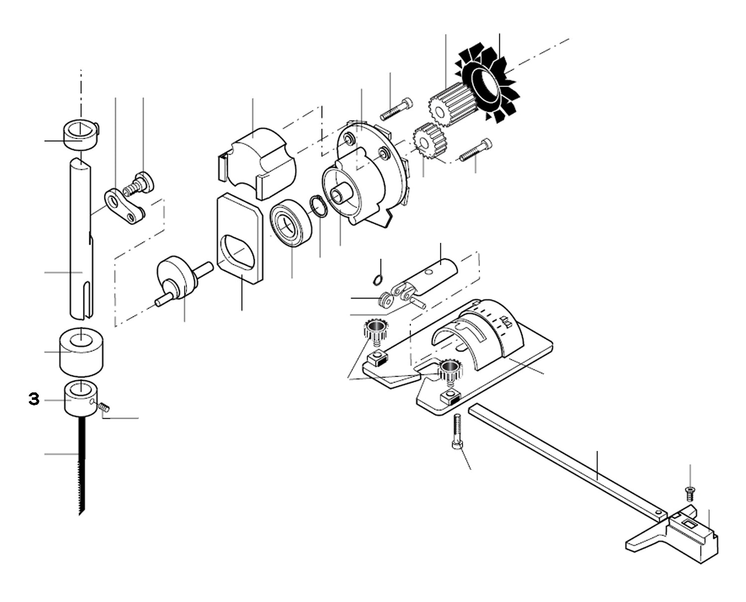 PROXXON 28530-03 Blatthalterung für Super-Stichsäge STS/E Stichsäge SS 230/E 230 Volt