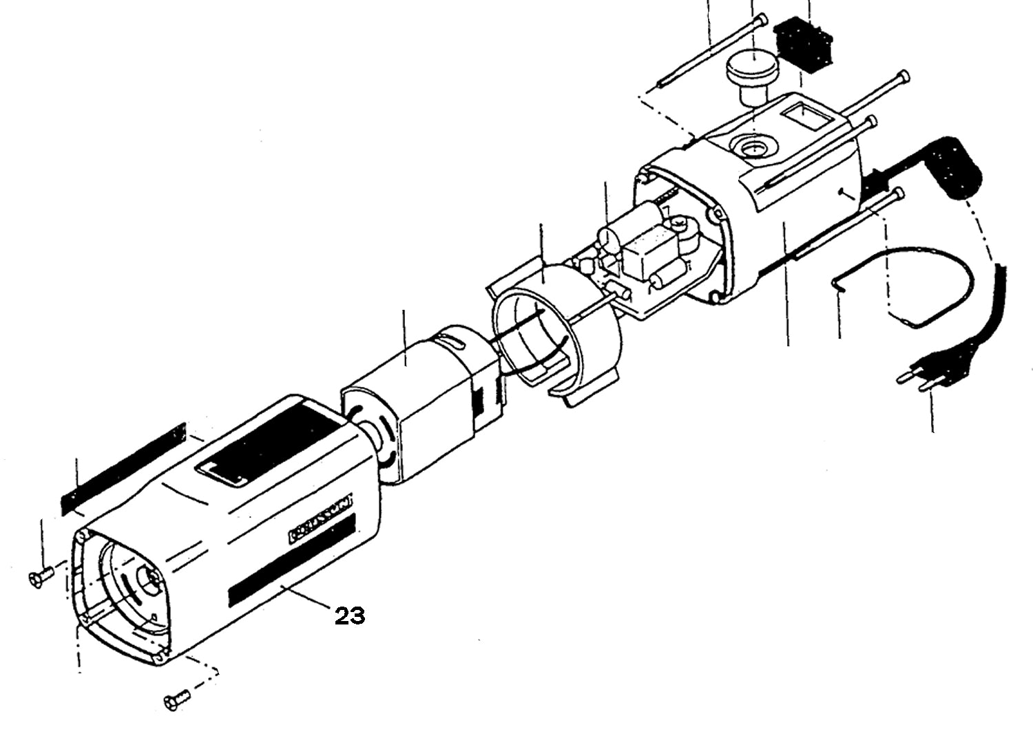 PROXXON 28530-23 Motorgehäuse für Stichsäge SS 230/E 230 Volt