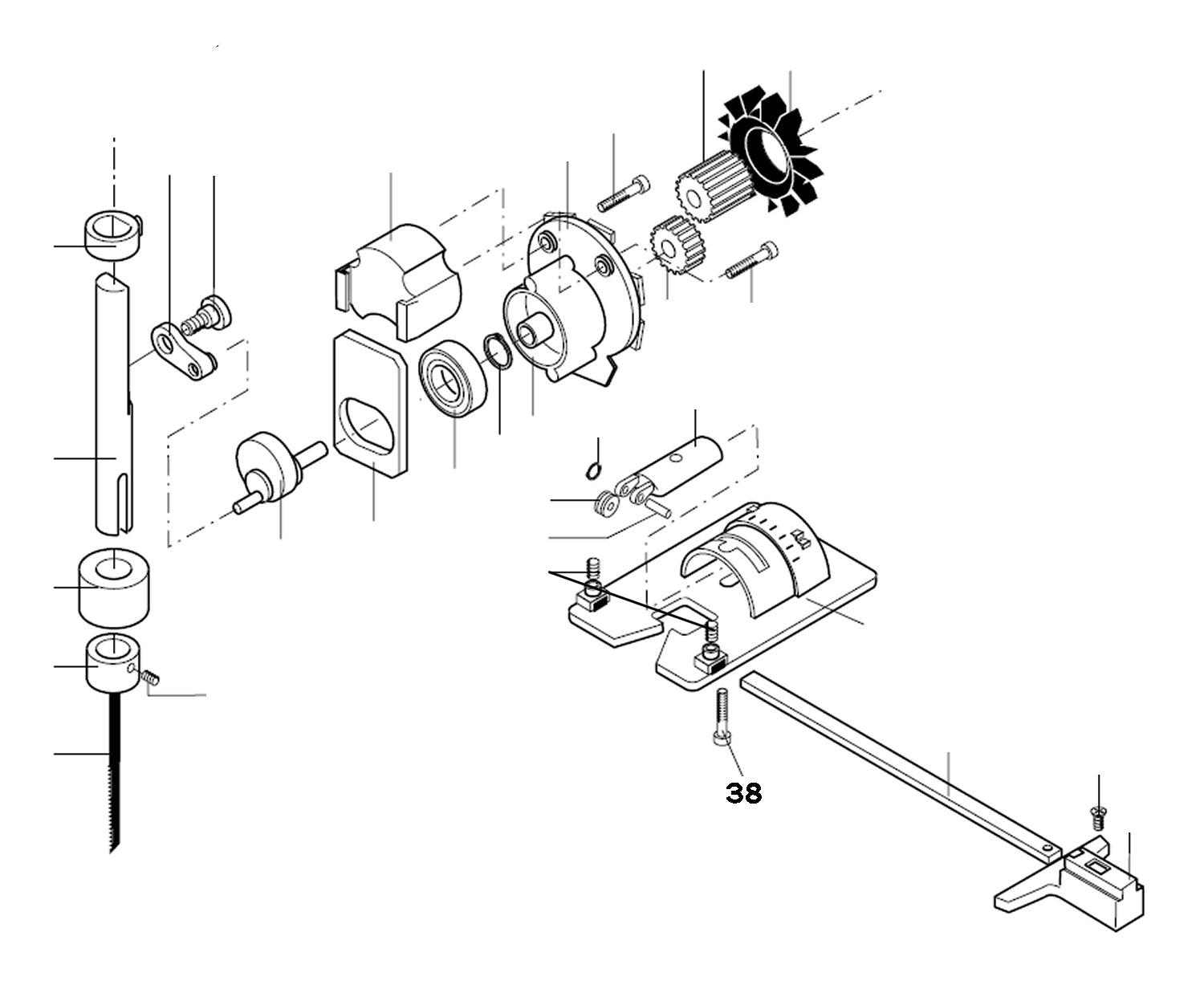 PROXXON 28530-38 Schraube für Super-Stichsäge STS/E Stichsäge SS 230/E
