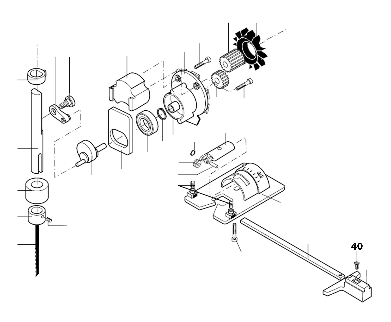 PROXXON 28530-40 Schraube für Super-Stichsäge STS/E Stichsäge SS 230/E 230 Volt