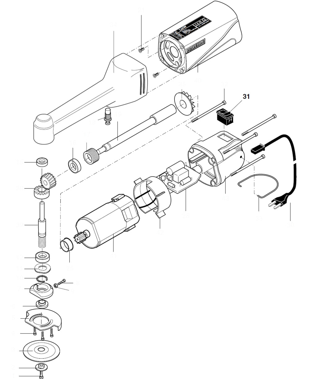 PROXXON 28547-31 Ein-Ausschalter Hauptschalter für LWS LHW LWE