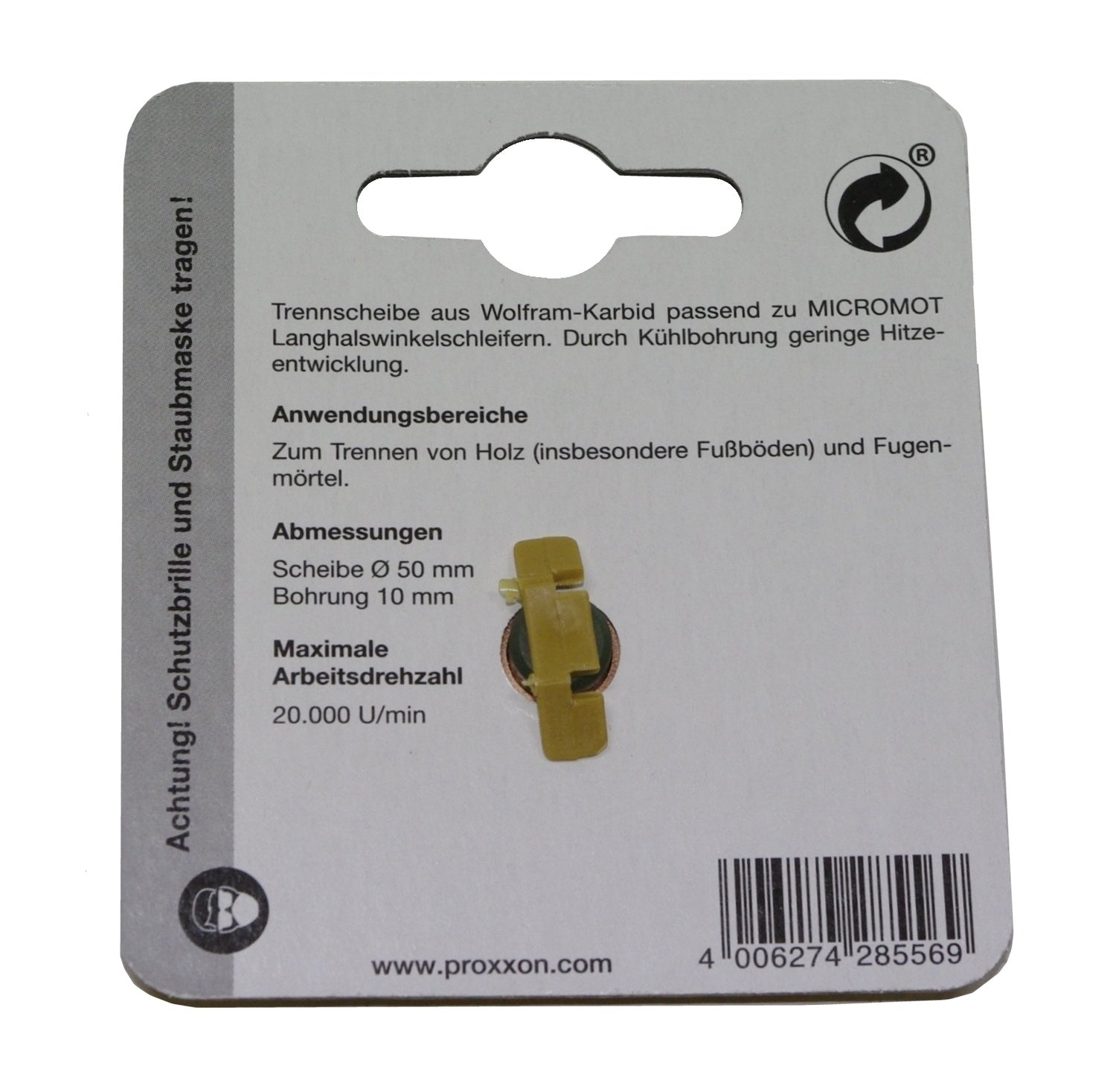 PROXXON 28556 Wolfram Karbid Trennscheibe Ø 50mm