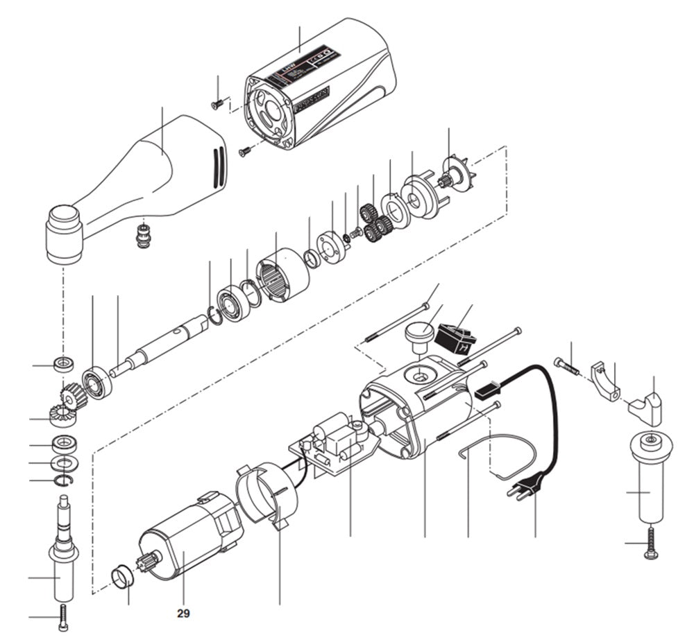 PROXXON 28560-29 Motor für Walzenschleifer WAS/E 230 Volt Ersatzmotor