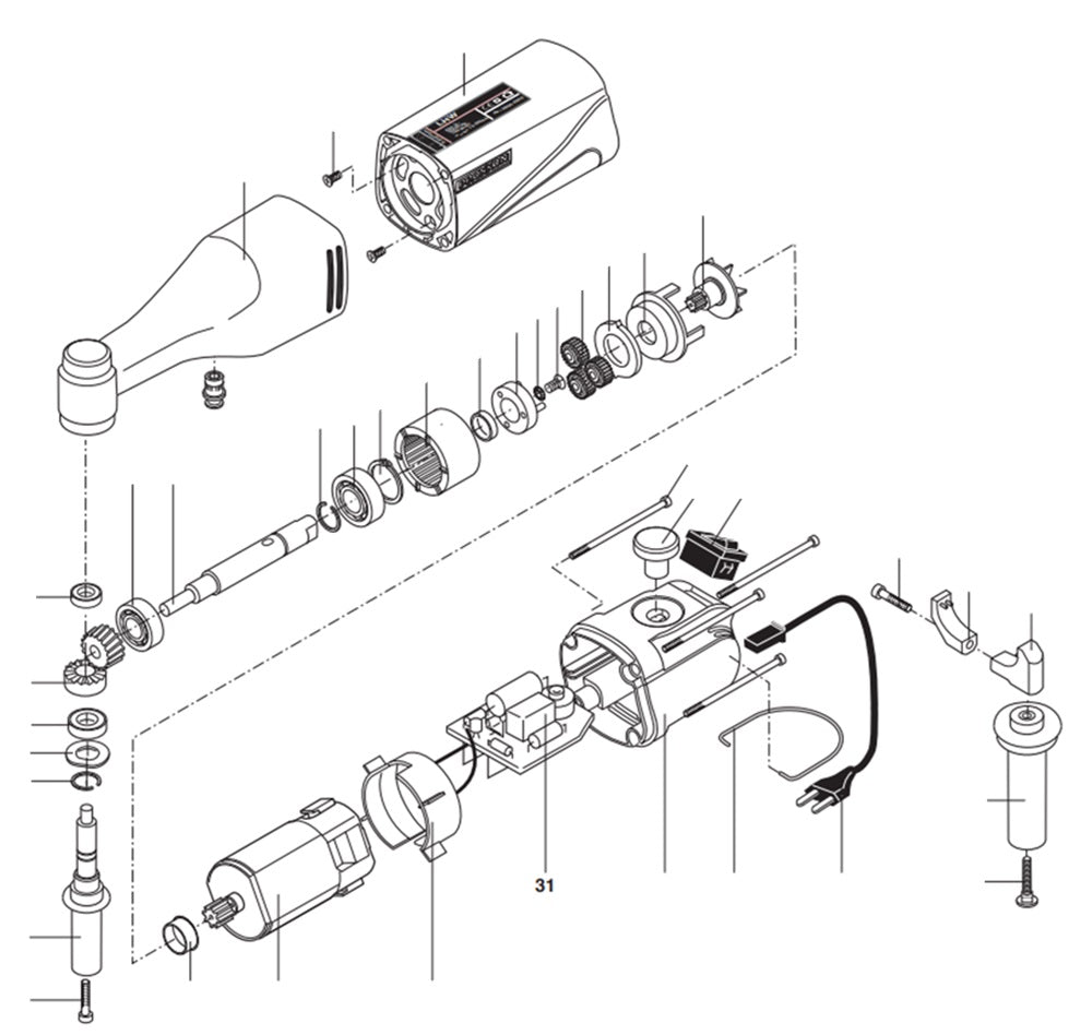 PROXXON 28560-31 Platine für Walzenschleifer WAS/E 230 Volt Ersatzplatine