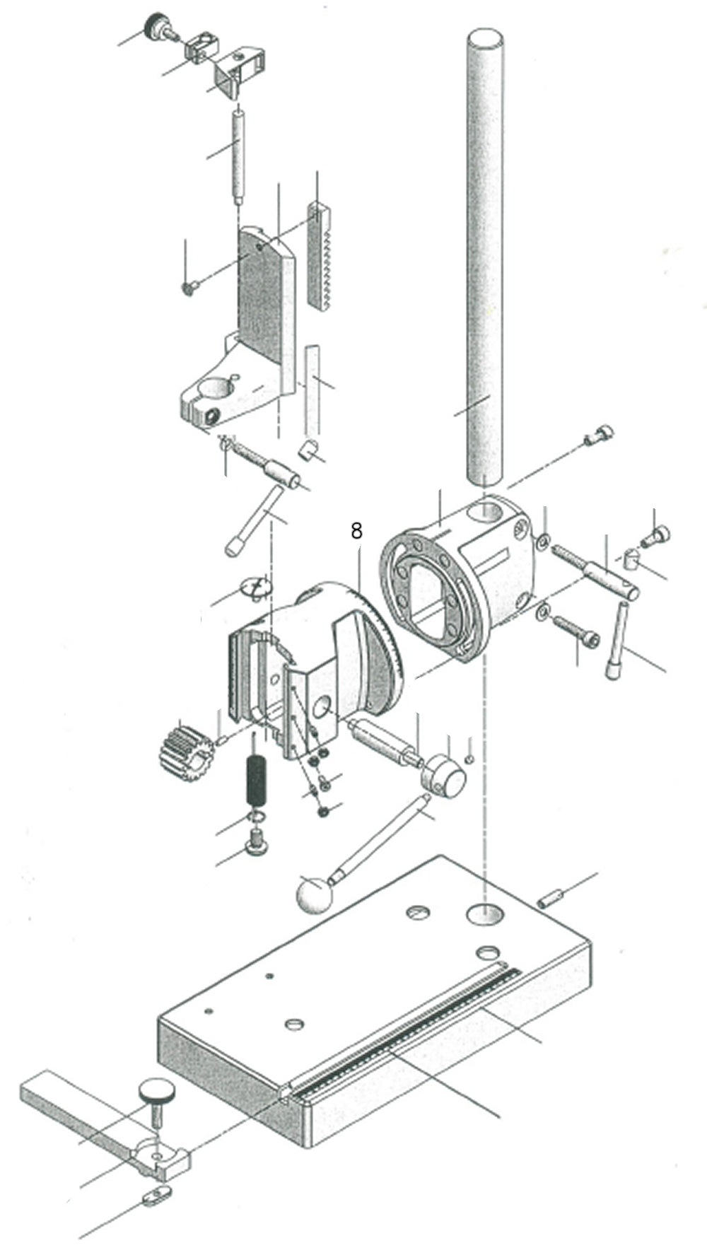 PROXXON 28600-08 Schwenkkopf für Bohrständer MB200