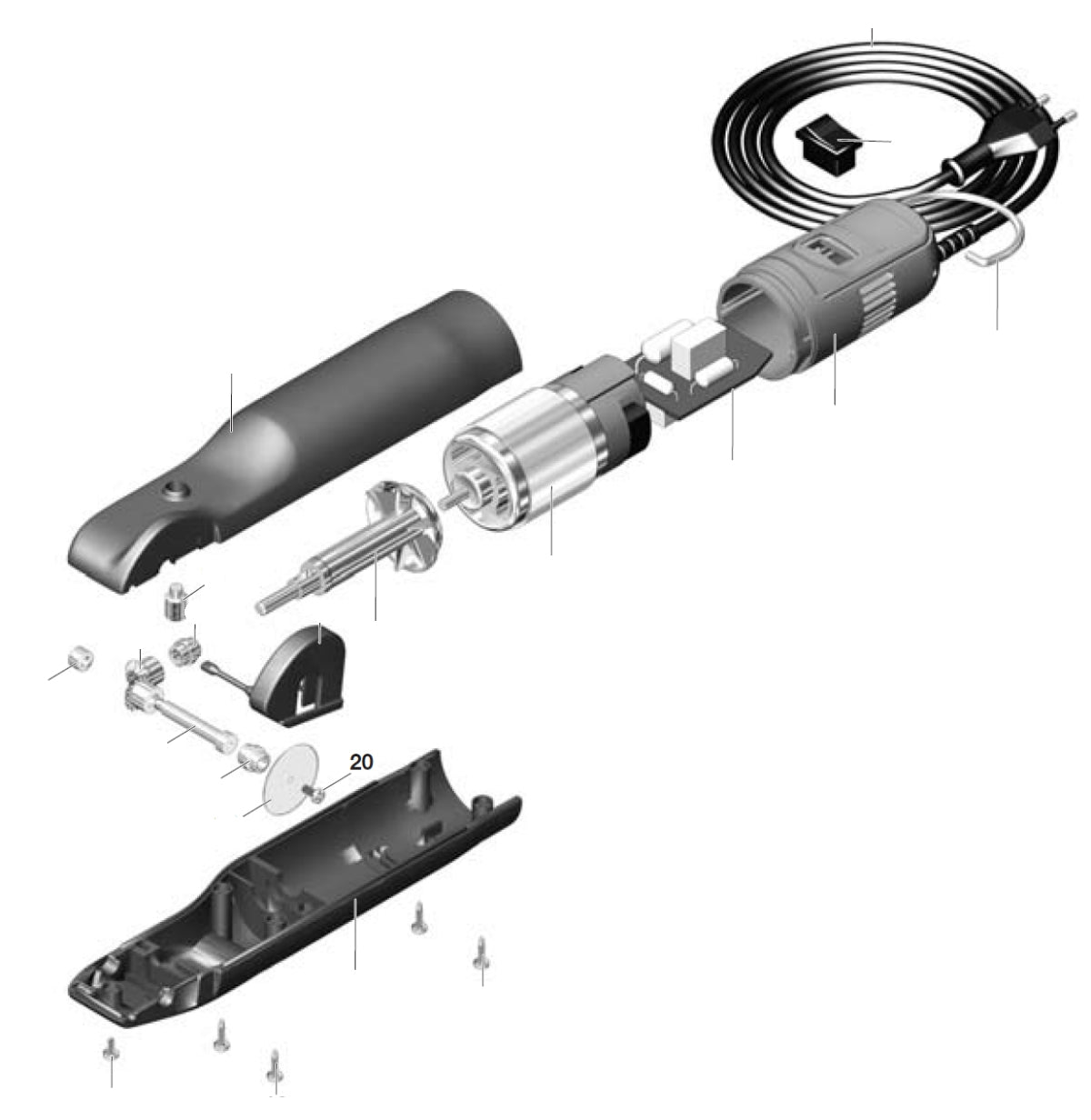 PROXXON 28650-20 Schraube linksdrehend für MICRO-Cutter MIC