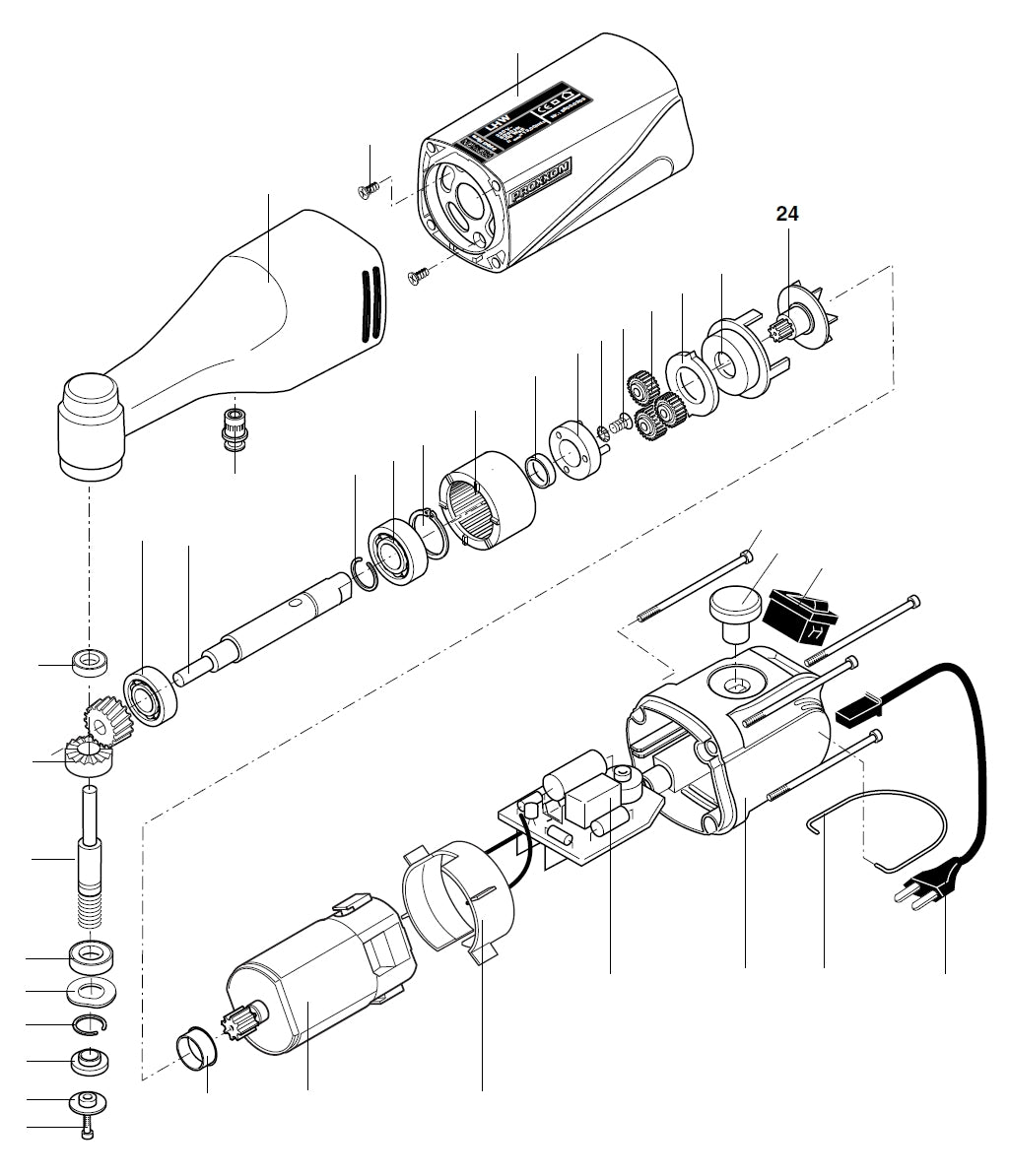 PROXXON 28660-24 Lüfter mit Sonnenrad für Winkelpolierer WP/E