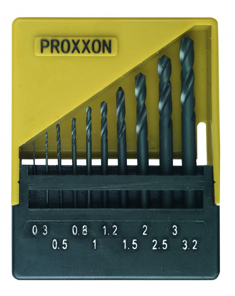 PROXXON 28874 Set HSS Spiralbohrer 0,3-3,2mm mit Halter 10 teilig