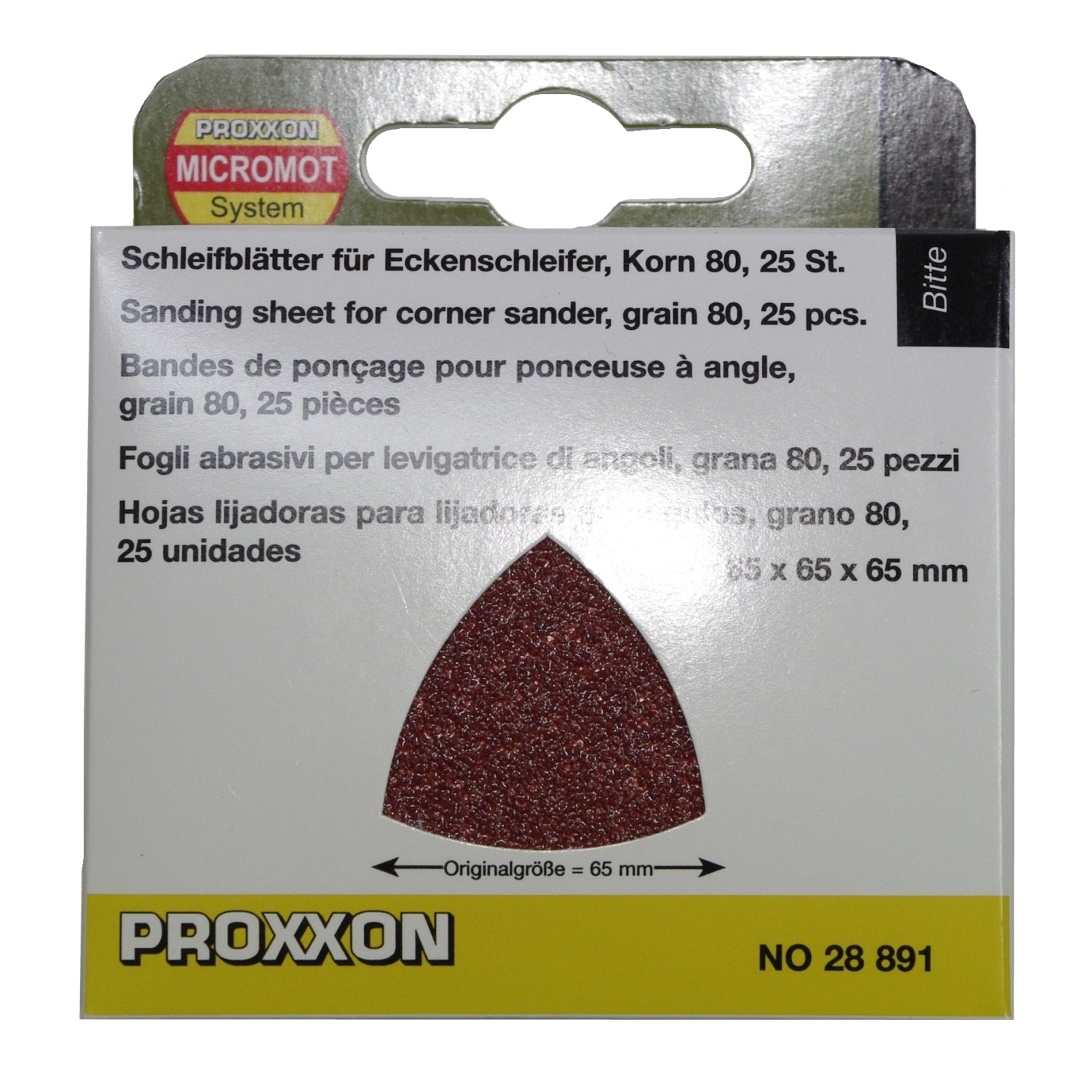 PROXXON 28891 Schleifblätter Korn 80 / 25 Stück für OZI Nummer 28520